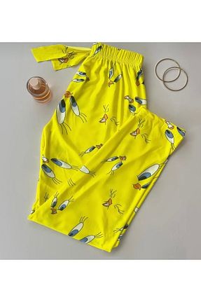 پائین تنه راحتی زرد زنانه پنبه ای VERA COLLECTİON - کد 897998306