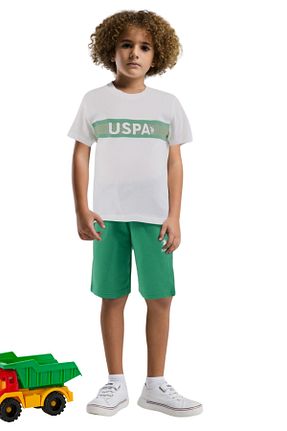 ست بالاتنه و پائین تنه سفید بچه گانه بافت U.S. Polo Assn. - کد 929198345
