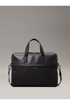 کیف لپ تاپ و مدارک مشکی مردانه چرم خالص Calvin Klein - کد 927579073