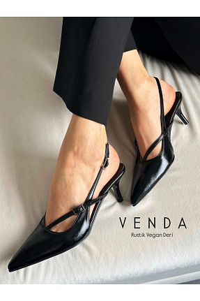 کفش پاشنه بلند کلاسیک مشکی زنانه چرم مصنوعی Zuum - کد 929022438
