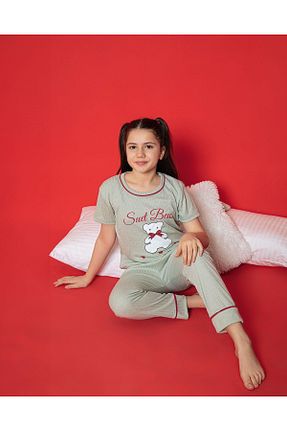 ست لباس راحتی سبز بچه گانه طرح دار ZambakModa - کد 929203634