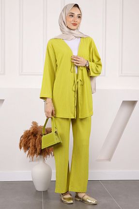 ست بالاتنه و پائین تنه حجاب سبز زنانه رگولار İmajButik - کد 929055846