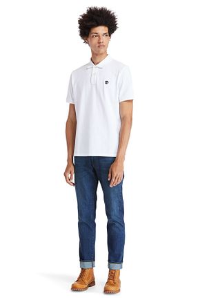 تیشرت سفید مردانه یقه پولو Timberland - کد 680860504