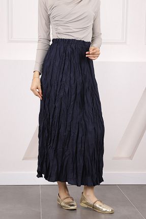 دامن حجاب سرمه ای زنانه کمر کش دار İmajButik - کد 929059059