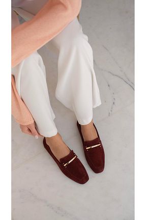 بابت زرشکی زنانه چرم خالص ECENİN BUTİĞİ - کد 929049055