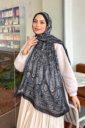 شال مشکی زنانه پنبه ای lamelif - کد 929054707
