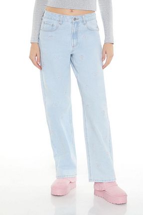 شلوار جین آبی زنانه پنبه - الاستین Forever 21 - کد 929048233