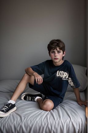 ست بالاتنه و پائین تنه سرمه ای بچه گانه بافتنی U.S. Polo Assn. - کد 929222974
