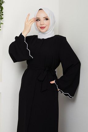 کلاه و ابایا مشکی زنانه جین ELBİSHE - کد 929070953
