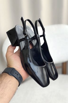 کفش پاشنه بلند کلاسیک مشکی زنانه چرم GOFFSHOES - کد 929067106