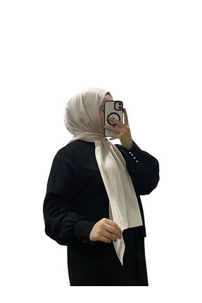 شال بژ زنانه پنبه ای LOSYANA - کد 929083870