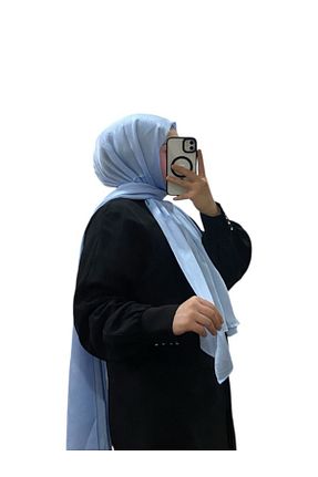 شال آبی زنانه پنبه ای LOSYANA - کد 929083894