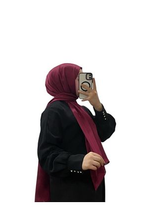 شال زرشکی زنانه پنبه ای LOSYANA - کد 929083851