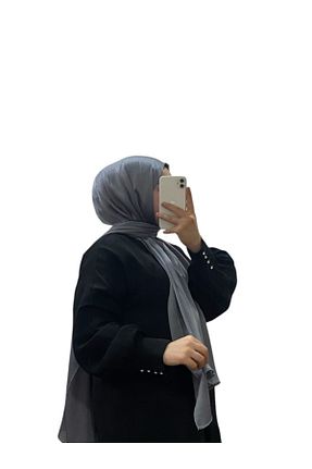 شال طوسی زنانه پنبه ای LOSYANA - کد 929226297