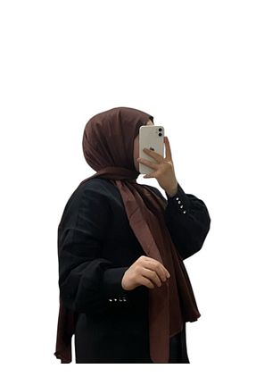 شال قهوه ای زنانه پنبه ای LOSYANA - کد 929083922