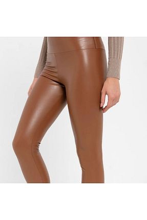 ساق شلواری قهوه ای زنانه چرم مصنوعی NYC GİYİM TEKSTİL - کد 323052945