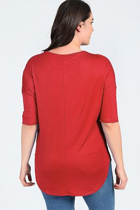 بلوز سایز بزرگ قرمز زنانه سایز بزرگ Curvy Trend - کد 929084562