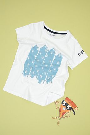 تیشرت سفید بچه گانه رگولار U.S. Polo Assn. - کد 929085814