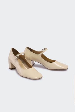 کفش کژوال بژ زنانه چرم خالص Favgi - کد 929097034