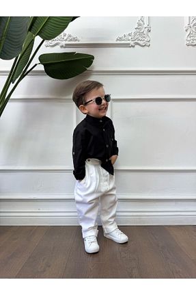 شلوار مشکی بچه گانه کتان bohemiankids baby wear - کد 929241939