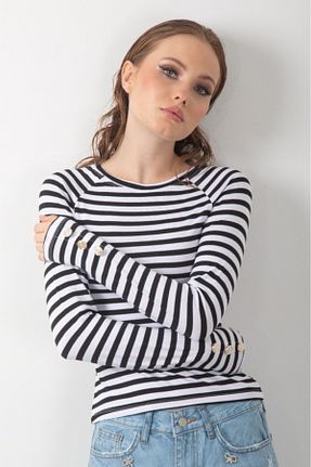 بلوز مشکی زنانه یقه دوچرخه LUQAJ - کد 925598009