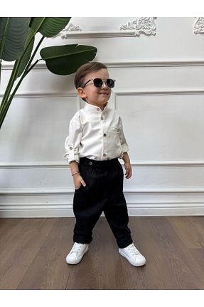 ست بالاتنه و پائین تنه سفید بچه گانه بافتنی bohemiankids baby wear - کد 929242303