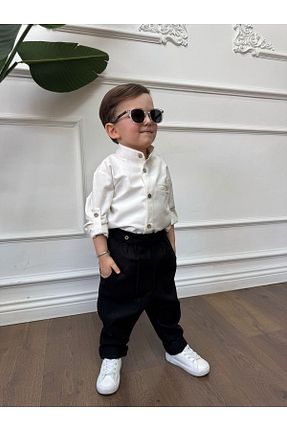 ست بالاتنه و پائین تنه سفید بچه گانه بافتنی bohemiankids baby wear - کد 929242303