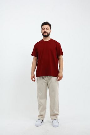 شلوار بژ مردانه بافتنی OXVİN - کد 903396456