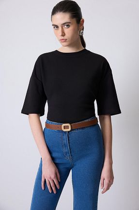 کمربند قهوه ای زنانه چرم مصنوعی Touche Prive - کد 929127575