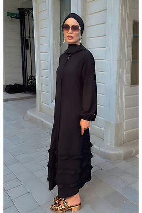 کلاه و ابایا مشکی زنانه پنبه پلی استر dilber fashion - کد 926350638