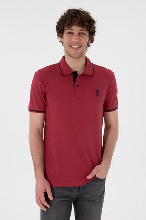پولوشرت زرشکی مردانه پنبه ای U.S. Polo Assn. - کد 929158277