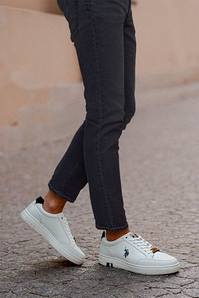 کفش اسنیکر سفید مردانه بند دار U.S. Polo Assn. - کد 894018042