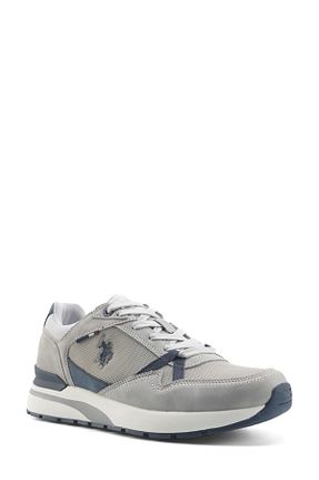 کفش اسنیکر طوسی مردانه بند دار U.S. Polo Assn. - کد 898017574