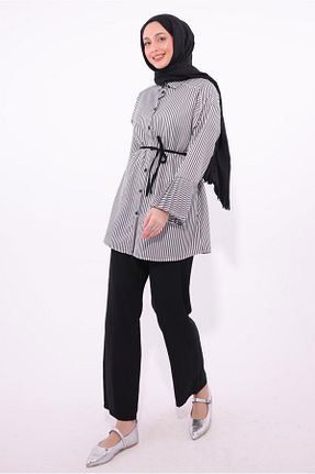 ست بالاتنه و پائین تنه حجاب مشکی زنانه رگولار TRENDTESETTÜR - کد 929171685