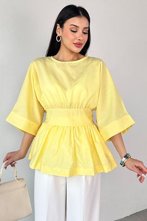 بلوز زرد زنانه ساده Cappmoda - کد 929190851