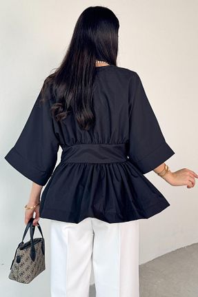 بلوز مشکی زنانه ساده Cappmoda - کد 929190829