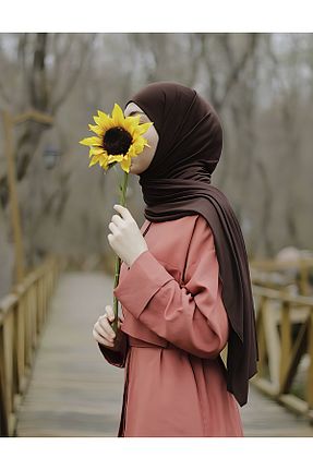 شال قهوه ای زنانه Sekine İpek - کد 929197973