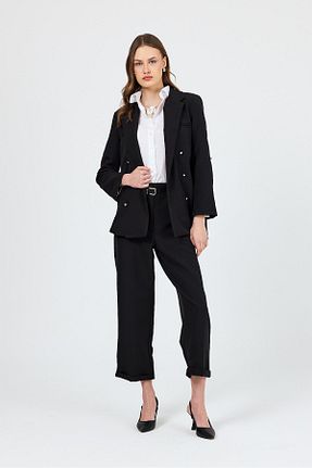 ست بالاتنه و پائین تنه مشکی زنانه بافتنی Rays - کد 929193495