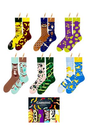جوراب رنگی زنانه پنبه ای CARNAVAL SOCKS - کد 759100594