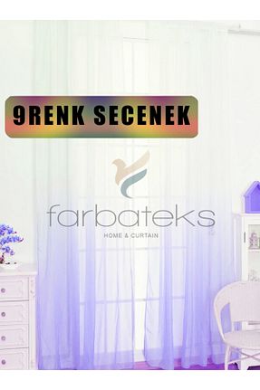 پرده توری بنفش ریل دار farbateks - کد 96980622