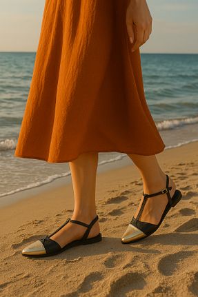 بابت مشکی زنانه چرم خالص Sole Sisters - کد 925639486