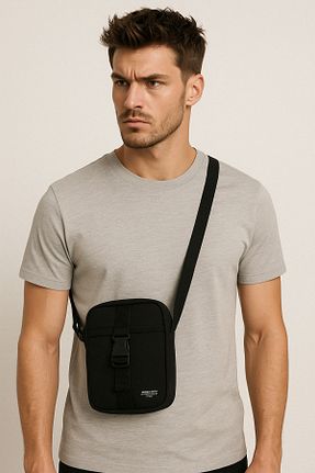 کیف دوشی مشکی مردانه پلی استر Jack & Jones - کد 688835127