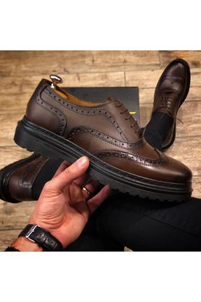 کفش کلاسیک قهوه ای مردانه چرم خالص Martinetto - کد 637560340