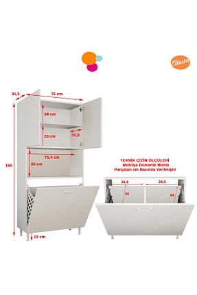 کابینت چند منظوره سفید Suntalam Modilayn - کد 175867377