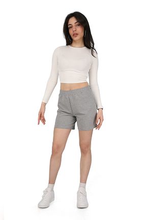 شلوارک و برمودا طوسی زنانه اورسایز lemontpiel - کد 929222693