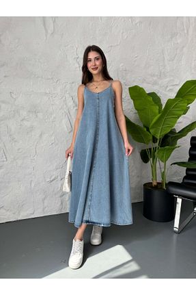 لباس آبی زنانه بافتنی Elif Özbey Butik - کد 832797132