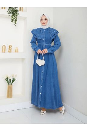 لباس آبی زنانه بافتنی EFSUN MODA - کد 897644507