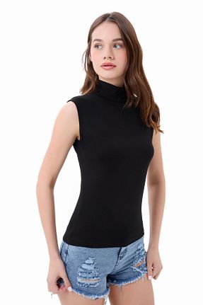 بادی مشکی زنانه یقه نیم ماهیگیر vesantia - کد 904504940