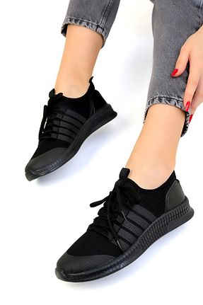 کفش اسنیکر سفید زنانه بند دار Mind Black - کد 458916026