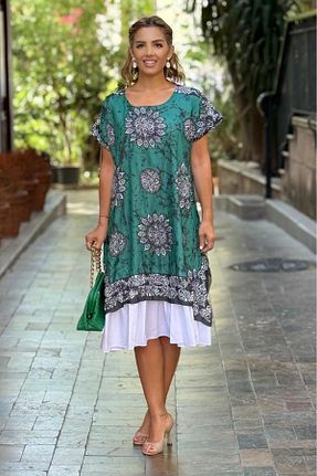 لباس سبز زنانه بافتنی Nevin Kaya Moda - کد 929226793